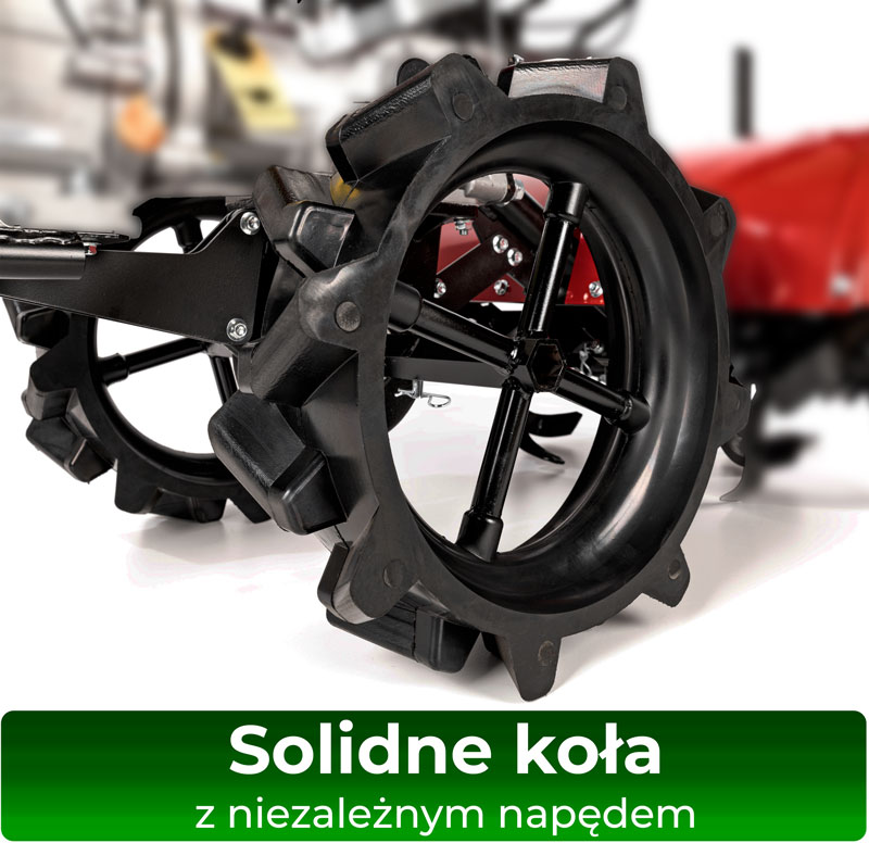 Koła transportowe w glebogryzarce Cedrus GLX540